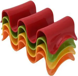 Mainstays Stackable Triple Taco Holder Stands, Multicolor Taco Shell Holders, Holds 23 Tacos Each, DishwasherSafe Plastic Serving Trays, 4Pack Mainstays Stackable Triple Taco Holder Stands, Multicolor Taco Shell Holders, Holds 23 Tacos Each, DishwasherSafe Plastic Serving Trays, 4Pack