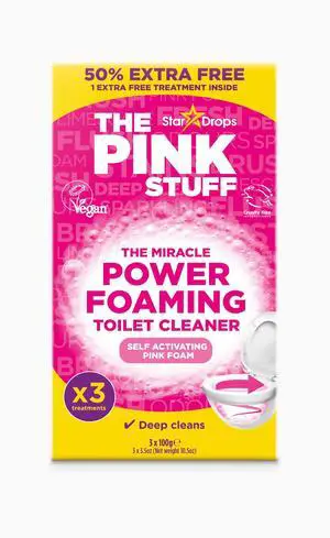 The Pink Stuff Miracle Power Foaming Toilet Cleaner, SelfActivating Stain Remover, 10.5 oz, 3 Treatments The Pink Stuff Miracle Power Foaming Toilet Cleaner, SelfActivating Stain Remover, 10.5 oz, 3 Treatments