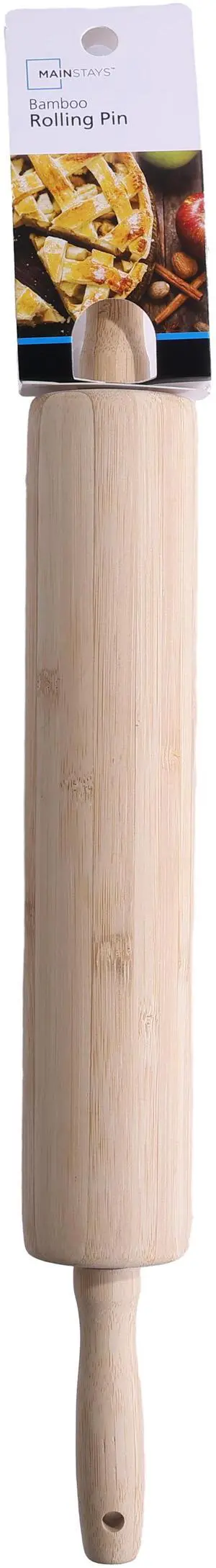 Mainstays Classic Bamboo Rolling Pin, Natural Bamboo, 18.3" x 2.16", Dough Roller Baking Tool for Pastry, Cookie & Pizza Mainstays Classic Bamboo Rolling Pin, Natural Bamboo, 18.3" x 2.16", Dough Roller Baking Tool for Pastry, Cookie & Pizza