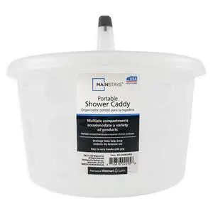Mainstays Portable Frosty Plastic Shower Caddy, Bathroom Storage Organizer Tote for Shower Supplies Mainstays Portable Frosty Plastic Shower Caddy, Bathroom Storage Organizer Tote for Shower Supplies