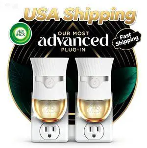 Air Wick Advanced PlugIn Scented Oil Warmer, TouchBoost Aroma Diffuser Device with AntiFading Technology, White, 2Count Air Wick Advanced PlugIn Scented Oil Warmer, TouchBoost Aroma Diffuser Device with AntiFading Technology, White, 2Count