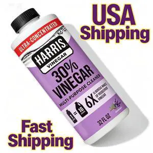Harris 30% Vinegar Concentrate MultiPurpose Cleaner, Lavender Scent, 6X Stronger Than Regular Household Vinegar, Makes 16 Gallons, 32 fl oz Harris 30% Vinegar Concentrate MultiPurpose Cleaner, Lavender Scent, 6X Stronger Than Regular Household Vinegar, Makes 16 Gallons, 32 fl oz