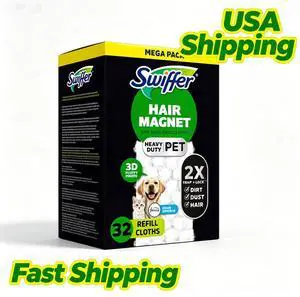 Swiffer Sweeper Pet HeavyDuty Dry Cloth Refills, Febreze Scent, Traps 2X Dirt & Pet Hair, Captures Cat & Dog Allergens, MultiSurface Floor Cleaning Pads, 32 Count Swiffer Sweeper Pet HeavyDuty Dry Cloth Refills, Febreze Scent, Traps 2X Dirt & Pet Hair, Captures Cat & Dog Allergens, MultiSurface Floor Cleaning Pads, 32 Count