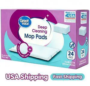 Great Value DeepCleaning Reusable Spray Mop Pads, MultiSurface Floor Cleaning Refills for Wood, Vinyl & Tile, 24 Count Great Value DeepCleaning Reusable Spray Mop Pads, MultiSurface Floor Cleaning Refills for Wood, Vinyl & Tile, 24 Count
