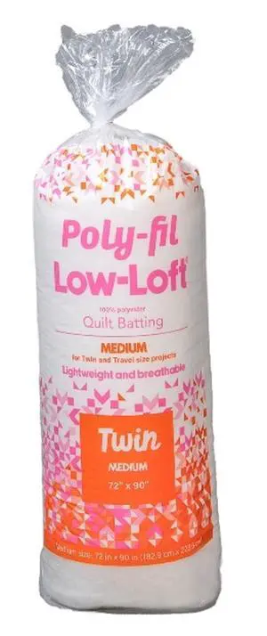 Poly-Fil Low Loft Quilt Batting 72" x 90" Medium - Premium Polyester Batting for Quilting, Ideal for Queen-Size and Other Small Projects, Quilting Supplies by Fairfield Poly-Fil Low Loft Quilt Batting 72" x 90" Medium - Premium Polyester Batting for Quilting, Ideal for Queen-Size and Other Small Projects, Quilting Supplies by Fairfield