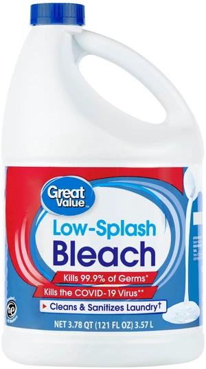 Great Value Low Splash Concentrated Bleach, 121 fl oz Great Value Low Splash Concentrated Bleach, 121 fl oz
