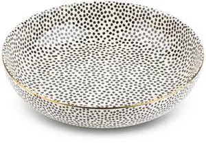 Thyme & Table Black and White Dot Ceramic Serve Bowl Thyme & Table Black and White Dot Ceramic Serve Bowl