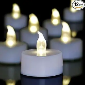 12Pcs Flameless LED Tea Light Candles, 200+ Hours Flickering Warm White Battery Candles for Indoor Romantic Decor & Party 12Pcs Flameless LED Tea Light Candles, 200+ Hours Flickering Warm White Battery Candles for Indoor Romantic Decor & Party