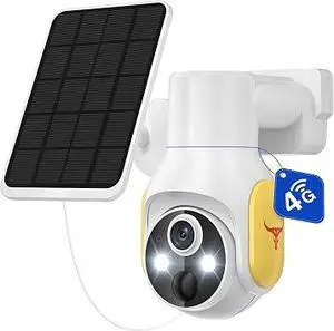 No WiFi Solar Security Camera Outdoor, 4G LTE Cellular Wireless Camera, 360° Pan Tilt 1080P Color Night Vision Camera with Two-Way Audio & Smart Motion Alert No WiFi Solar Security Camera Outdoor, 4G LTE Cellular Wireless Camera, 360° Pan Tilt 1080P Color Night Vision Camera with Two-Way Audio & Smart Motion Alert