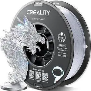 Creality Official CR-PETG Filament 1.75mm, 1KG Transparent 3D Printer Filament, High Precision Tangle-Free Bubble-Free PETG Printing Material for FDM Printers Creality Official CR-PETG Filament 1.75mm, 1KG Transparent 3D Printer Filament, High Precision Tangle-Free Bubble-Free PETG Printing Material for FDM Printers