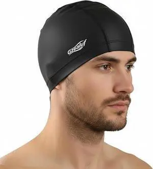 Stretchy Fabric Swim Cap, Breathable Comfortable Swimming Cap, Universal One Size for Adults & Kids, Secure Fit for Long Short Hair Pool Water Sports Stretchy Fabric Swim Cap, Breathable Comfortable Swimming Cap, Universal One Size for Adults & Kids, Secure Fit for Long Short Hair Pool Water Sports
