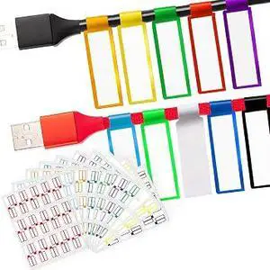 300PCS Waterproof Cable Labels, 10 Colors Printable Write-On Self-Adhesive Wire Management Tags 300PCS Waterproof Cable Labels, 10 Colors Printable Write-On Self-Adhesive Wire Management Tags