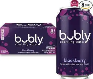 bubly Blackberry Sparkling Water, 12 fl oz, 8Pack Zero Sugar Seltzer bubly Blackberry Sparkling Water, 12 fl oz, 8Pack Zero Sugar Seltzer