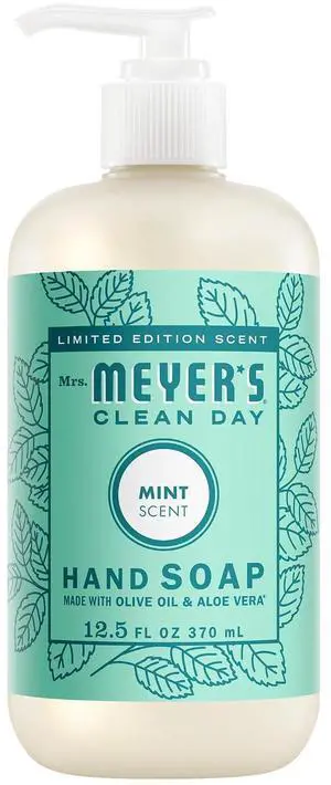 Mrs. Meyer's Clean Day Hand Soap, 12.5 fl oz, Mint Scent Mrs. Meyer's Clean Day Hand Soap, 12.5 fl oz, Mint Scent