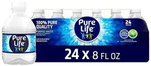 Pure Life Purified Bottled Water, 24 Pack, Mini 8 Fl Oz Pure Life Purified Bottled Water, 24 Pack, Mini 8 Fl Oz