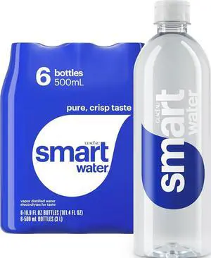 Smartwater Vapor Distilled Water Bottles, 16.9 fl oz, 6 Pack Smartwater Vapor Distilled Water Bottles, 16.9 fl oz, 6 Pack