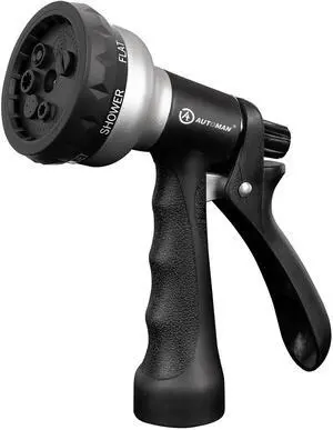 AUTOMAN Garden Hose Nozzle, ABS Water Spray Nozzle, 7 Adjustable Watering Patterns, Slip-Resistant for Watering Plants, Lawn & Garden, Washing Cars, Cleaning, Showering P AUTOMAN Garden Hose Nozzle, ABS Water Spray Nozzle, 7 Adjustable Watering Patterns, Slip-Resistant for Watering Plants, Lawn & Garden, Washing Cars, Cleaning, Showering P