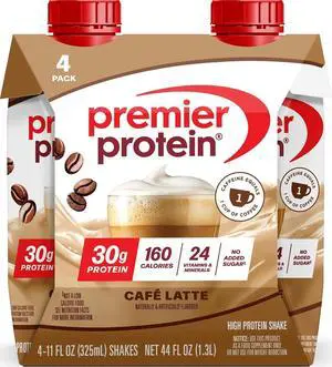 Premier Protein +Energy 30g High Protein Shake, Caf Latte, 4 Pack Premier Protein +Energy 30g High Protein Shake, Caf Latte, 4 Pack