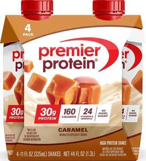 Premier Protein 30g High Protein Shake, Caramel, 4 Pack Premier Protein 30g High Protein Shake, Caramel, 4 Pack