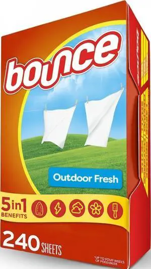 Bounce Fabric Softener Sheets Outdoor Fresh Scent 240 Count Bounce Fabric Softener Sheets Outdoor Fresh Scent 240 Count