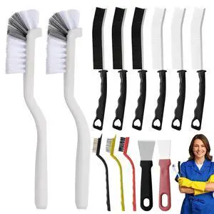 13 Pcs Hard Bristle Crevice Cleaning Brushes for Kitchen, Bathroom, Corner, Sink, Cup, Bottle, Household Use 13 Pcs Hard Bristle Crevice Cleaning Brushes for Kitchen, Bathroom, Corner, Sink, Cup, Bottle, Household Use