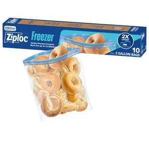 Ziploc 2 Gallon Freezer Bags, Food Storage, 10 Count Ziploc 2 Gallon Freezer Bags, Food Storage, 10 Count