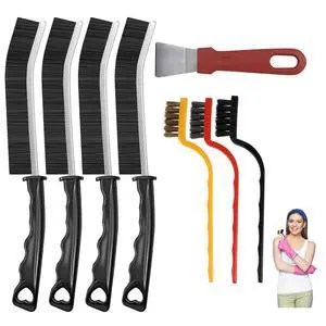 8Pcs Crevice Cleaning Brushes, Hard Bristle Grout Cleaner Brush, Gap Cleaning Tool for Kitchen, Bathroom and Hard-to-Reach Areas 8Pcs Crevice Cleaning Brushes, Hard Bristle Grout Cleaner Brush, Gap Cleaning Tool for Kitchen, Bathroom and Hard-to-Reach Areas