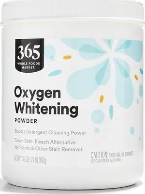 365 by Whole Foods Market Oxygen Whitening Powder Color-Safe Bleach Alternative 32 Ounce 365 by Whole Foods Market Oxygen Whitening Powder Color-Safe Bleach Alternative 32 Ounce