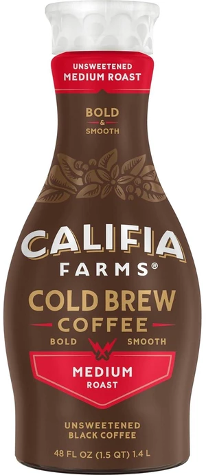 Califia Farms Pure Black Medium Roast Cold Brew Coffee 48Oz, 100% Arabica, Plant Based, Vegan, Gluten Free, Non GMO, Sugar Free, Iced Coffee Califia Farms Pure Black Medium Roast Cold Brew Coffee 48Oz, 100% Arabica, Plant Based, Vegan, Gluten Free, Non GMO, Sugar Free, Iced Coffee
