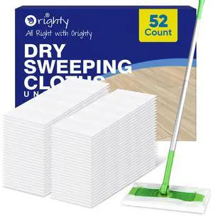 Orighty Dry Sweeping Cloths for Swiffer Sweeper, 52 Count, Disposable Orighty Dry Sweeping Cloths for Swiffer Sweeper, 52 Count, Disposable