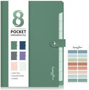 Sooez 8-Pocket Accordion File Organizer, Expanding File Folder Sooez 8-Pocket Accordion File Organizer, Expanding File Folder