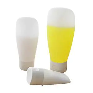 Chinshwehaw Portable Travel Bottles Set, 3-Pack (30ml, 60ml, 100ml), Silicone Squeeze Containers, Leakproof, Wide Mouth, BPA-Free, TSA Approved, White, for Toiletries, Sh Chinshwehaw Portable Travel Bottles Set, 3-Pack (30ml, 60ml, 100ml), Silicone Squeeze Containers, Leakproof, Wide Mouth, BPA-Free, TSA Approved, White, for Toiletries, Sh