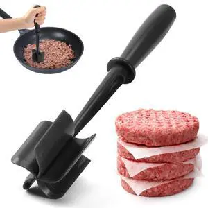CUNSENR Meat Chopper, Ground Beef Masher, Hamburger Smasher Tool, Black CUNSENR Meat Chopper, Ground Beef Masher, Hamburger Smasher Tool, Black