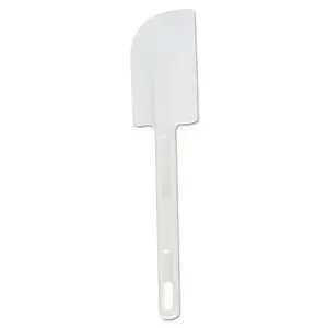 Rubbermaid Commercial Products Cold Temperature Scraper Spatula, 9.5in, White, Clean-Rest Design Rubbermaid Commercial Products Cold Temperature Scraper Spatula, 9.5in, White, Clean-Rest Design