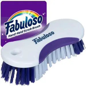 Fabuloso Compact Hand Scrub Brush, 6Inch, White and Purple Fabuloso Compact Hand Scrub Brush, 6Inch, White and Purple