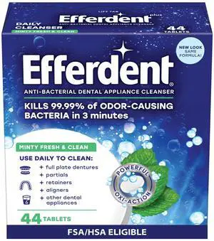 Efferdent Denture Cleaner Tablets, Minty Fresh & Clean, 44Count Efferdent Denture Cleaner Tablets, Minty Fresh & Clean, 44Count