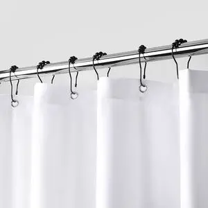 Downluxe Waterproof Fabric Shower Curtain Liner, White, 70"W x 72"L Downluxe Waterproof Fabric Shower Curtain Liner, White, 70"W x 72"L