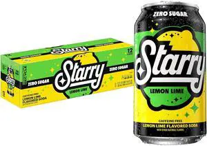 Starry Zero Sugar Lemon Lime Soda, 12 Fl Oz Cans (Pack of 12) Starry Zero Sugar Lemon Lime Soda, 12 Fl Oz Cans (Pack of 12)