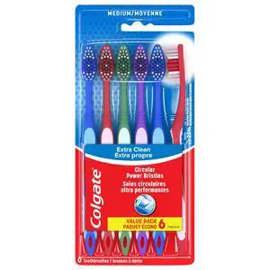 Colgate Extra Clean Medium Toothbrushes, 6 Pack Colgate Extra Clean Medium Toothbrushes, 6 Pack