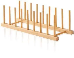 Bamboo Dish Rack and Pot Lid Plate Rack Organizer for Cabinet Bamboo Dish Rack and Pot Lid Plate Rack Organizer for Cabinet