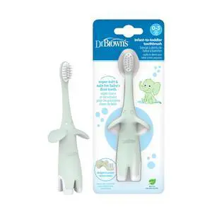 Dr. Brown's Infant-to-Toddler Toothbrush, Mint Elephant, 0-3 Years Dr. Brown's Infant-to-Toddler Toothbrush, Mint Elephant, 0-3 Years