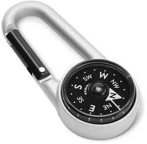 AmazonBasics Carabiner Keychain Compass for Hiking, Camping, Backpacking AmazonBasics Carabiner Keychain Compass for Hiking, Camping, Backpacking