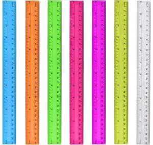 7PCS Clear Plastic Rulers 12 Inch Assorted Colors 7PCS Clear Plastic Rulers 12 Inch Assorted Colors