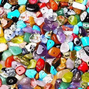 200pcs Natural Chip Stone Beads Gemstone Healing Crystal Loose Rocks 200pcs Natural Chip Stone Beads Gemstone Healing Crystal Loose Rocks