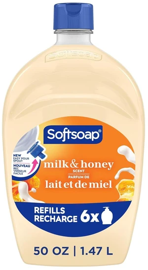 Softsoap Moisturizing Liquid Hand Soap, Milk & Honey Scent, 50 fl oz Refill Softsoap Moisturizing Liquid Hand Soap, Milk & Honey Scent, 50 fl oz Refill