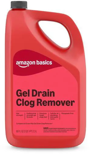 Max Strength Drain Cleaner, Hair Clog Remover Gel, 80 Fl Oz, Unclogs Hair and Grease Max Strength Drain Cleaner, Hair Clog Remover Gel, 80 Fl Oz, Unclogs Hair and Grease