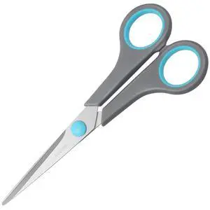 Asdirne 6.4" Scissors, Stainless Steel Blades, Soft Grip Handle, All Purpose, Blue/Grey Asdirne 6.4" Scissors, Stainless Steel Blades, Soft Grip Handle, All Purpose, Blue/Grey