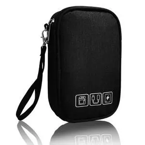 Electronic Organizer Bag for Charger, Hard Drive, Earphone, USB, SD Card (Black) Electronic Organizer Bag for Charger, Hard Drive, Earphone, USB, SD Card (Black)