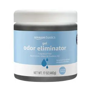 Amazon Basics Gel Odor Eliminator, Activated Charcoal, Fragrance Free, 17 Oz, 1-Pack Amazon Basics Gel Odor Eliminator, Activated Charcoal, Fragrance Free, 17 Oz, 1-Pack