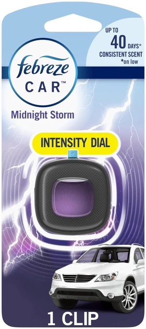 Febreze Midnight Storm Car Air Freshener Vent Clip, 0.06oz, 1count Febreze Midnight Storm Car Air Freshener Vent Clip, 0.06oz, 1count
